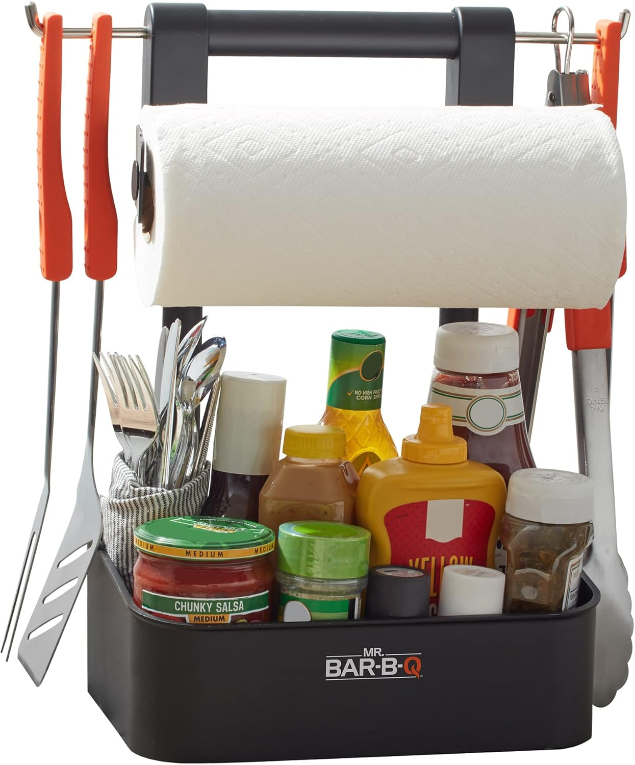 Mr. Bar-B-Q Collapsible Grilling Caddy, Store All Your BBQ Accessories in One Place, Perfect for Outdoor Cooking, Boating, Camping & Rvs, Black image number 4