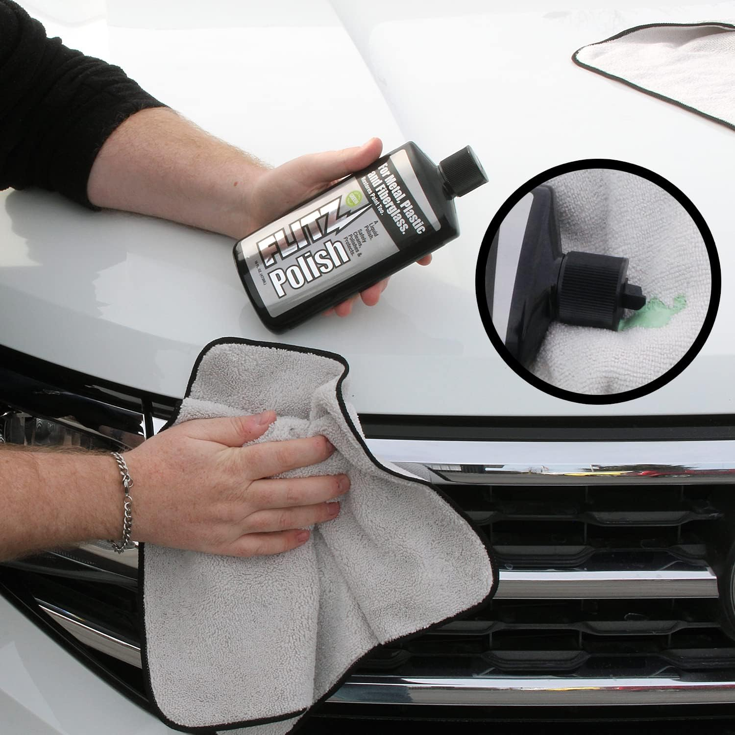 Flitz Multi-Purpose Polish and Cleaner Liquid for Metal, Plastic, Fiberglass, Aluminum, Jewelry, Sterling Silver: Great for Headlight Restoration + Rust Remover, Made in the USA image number 3