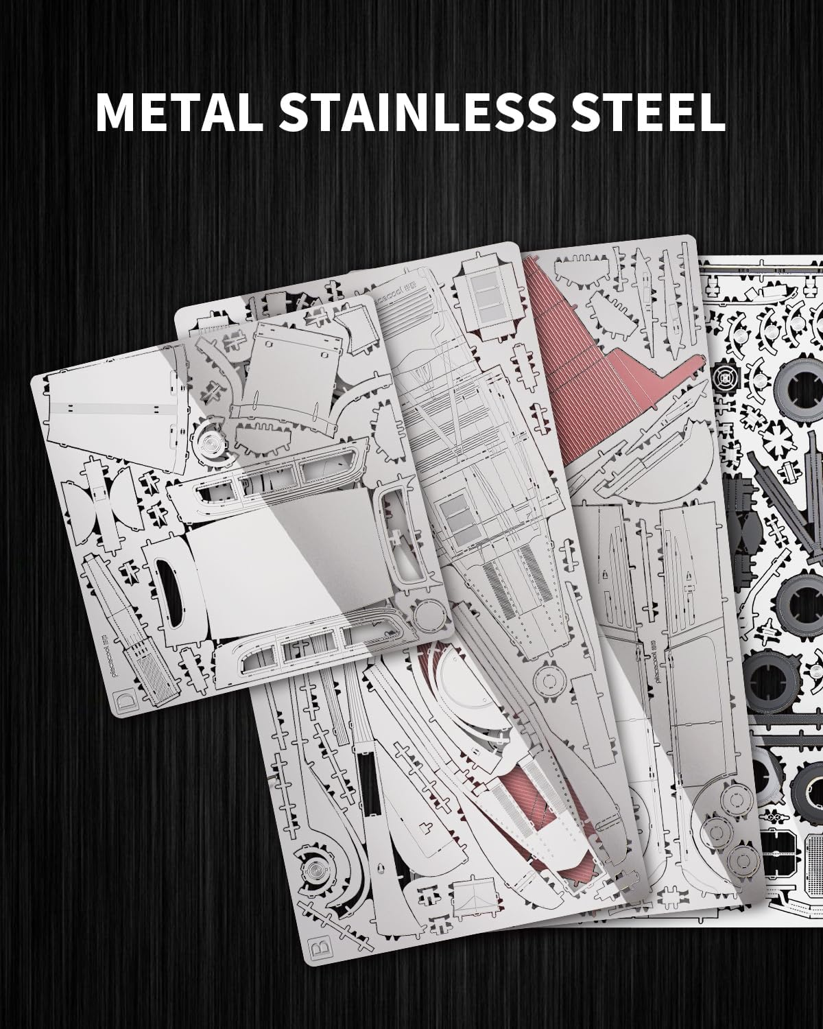 Piececool 3D Puzzles for Adults, Bulletproof Sedan 770K Model Kits Building, Car Model DIY Puzzle Set, Christams Gifts -154 Pcs - Silver image number 3