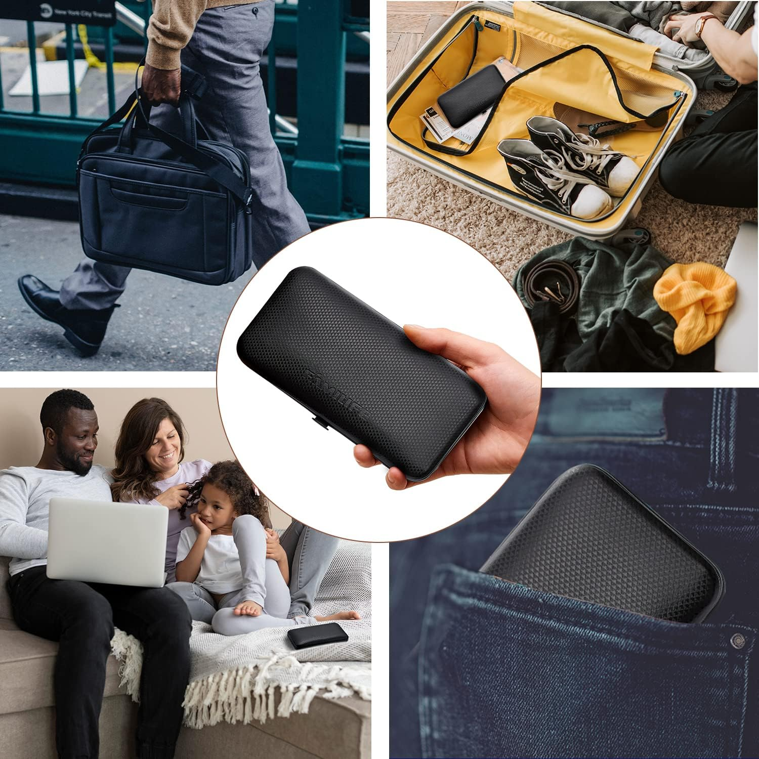 FAMILIFE Manicure Set Professional Stainless Steel Manicure Kit for Women 12Pcs Nail Clippers Kit Travel Case (Black) image number 2