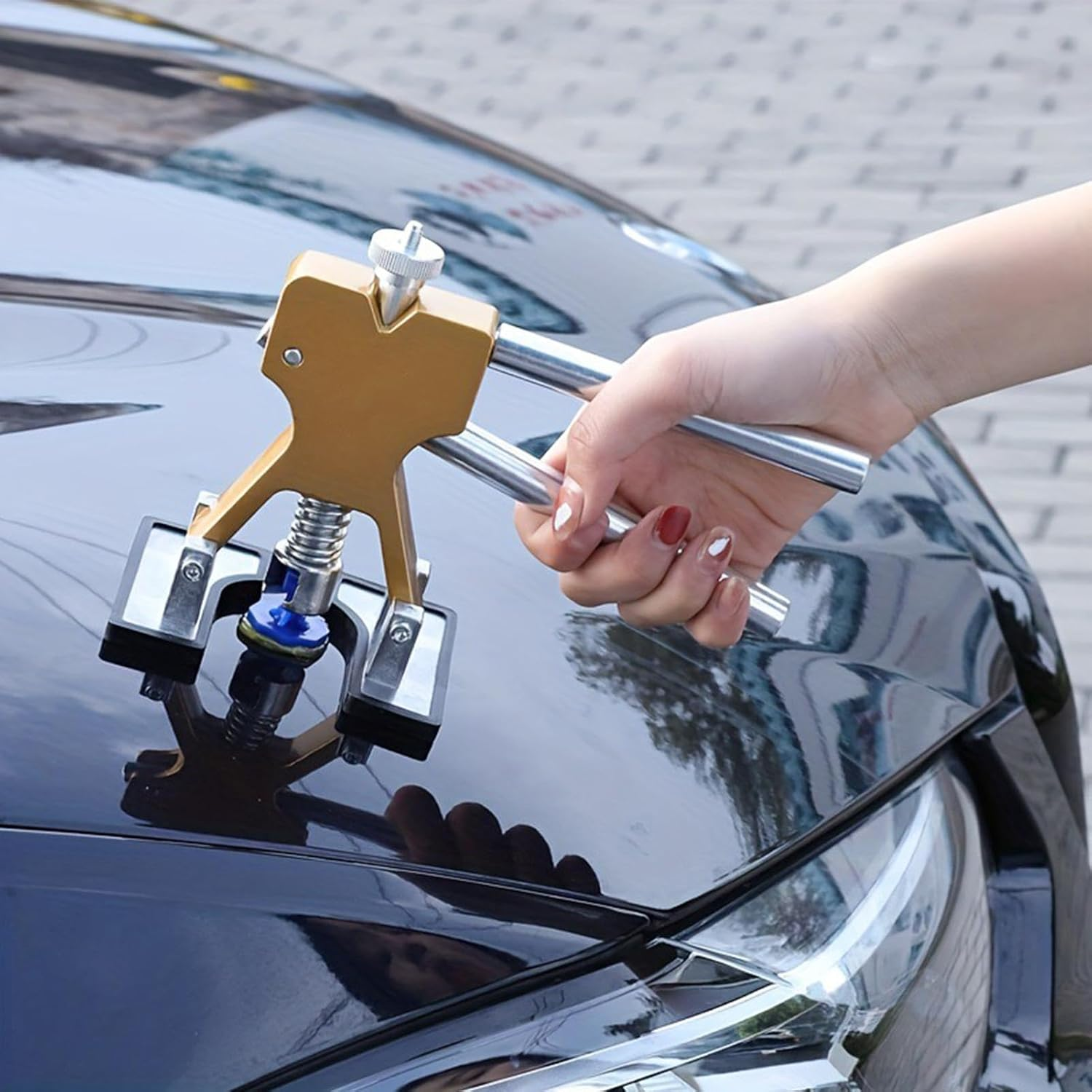 Auto Dent Puller Kit, Removable Adjustable Dent Puller, Automotive Dent Repair Tools, Car Dent Puller Set, Dent Puller Kit for Dent Removal Kit for Vehicles, Automobile Dent Repair Equipment image number 4