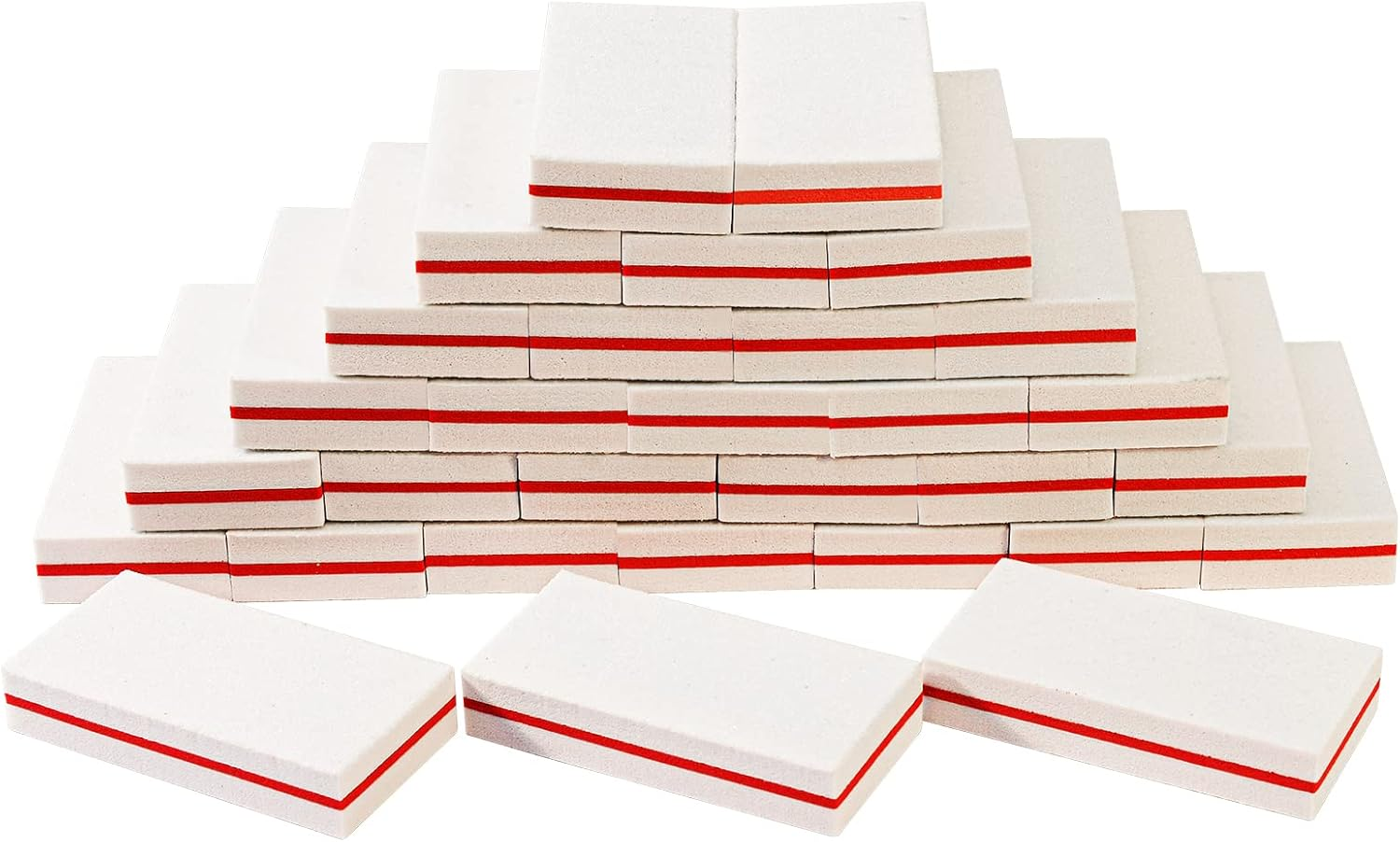 Diesisa Buffer Block Nail File, 100/180 Grit Sponge Nail Buffers for Acrylic Nails, Mini Buffing Block Double Sided for Manicure Tools 30 Count - Pink