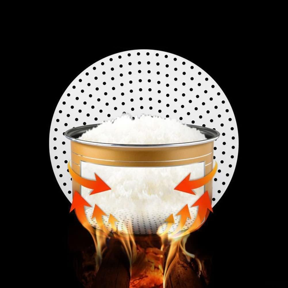 Reusable Silicone Rice Cooker Pad,Fireproof Thickened Silicone Rice Mat for Rice Cooker Non-Stick round Steamer (26Cm) image number 4