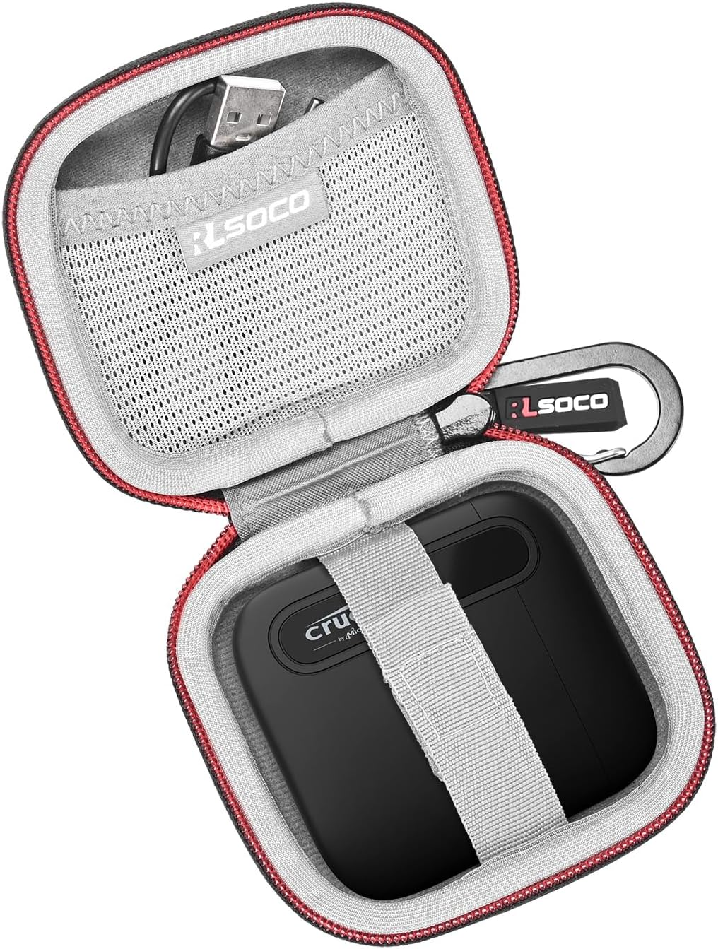 Carrying Case for Crucial X9 Pro/X9/X10/X10 Pro/X6 Portable SSD 8TB/6TB/4TB/2TB/1TB/500GB External Solid State Drive,Storage Travel Case by RLSOCO (Case Only) image number 2