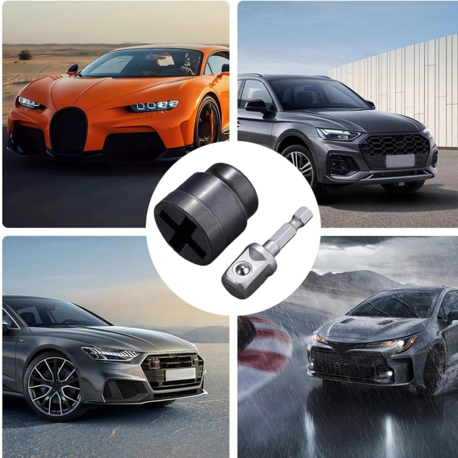 Heavy-Duty Scissor Jack Adapter - General Motors Jack Wrench Tool, Suitable for Trailer, RV, Truck and Car Maintenance | Fast and Effortless Electric Wrench Converter.