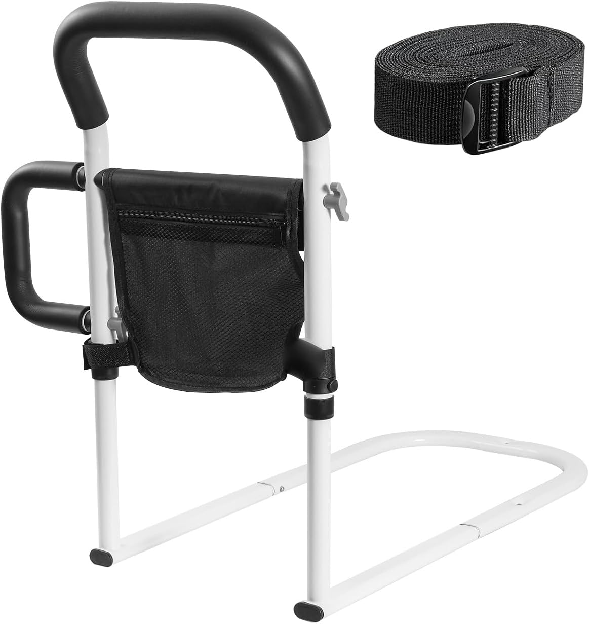 Aumerage Bed Rails for Elderly Adults Safety -Bed Assist Rail with Double Grab Bars, Medical Bed Support Bar Safety with Storage Pouch, Bedside Assist Bar with Support Legs image number 5