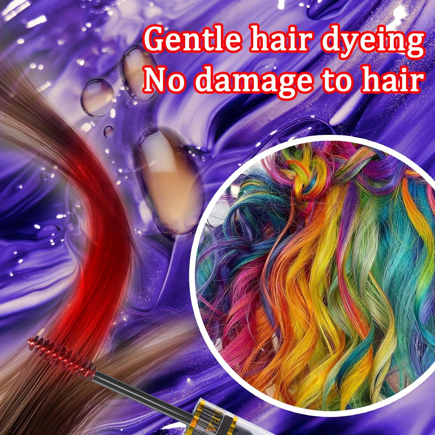 Hair Chalk Comb, 6 Colors Temporary Hair Color for Girls Kids Women Gifts for Girls and Boys Age 4 5 6 7 8 9 10 11 12 for Halloween Christmas Makeup Birthday, Washable image number 5