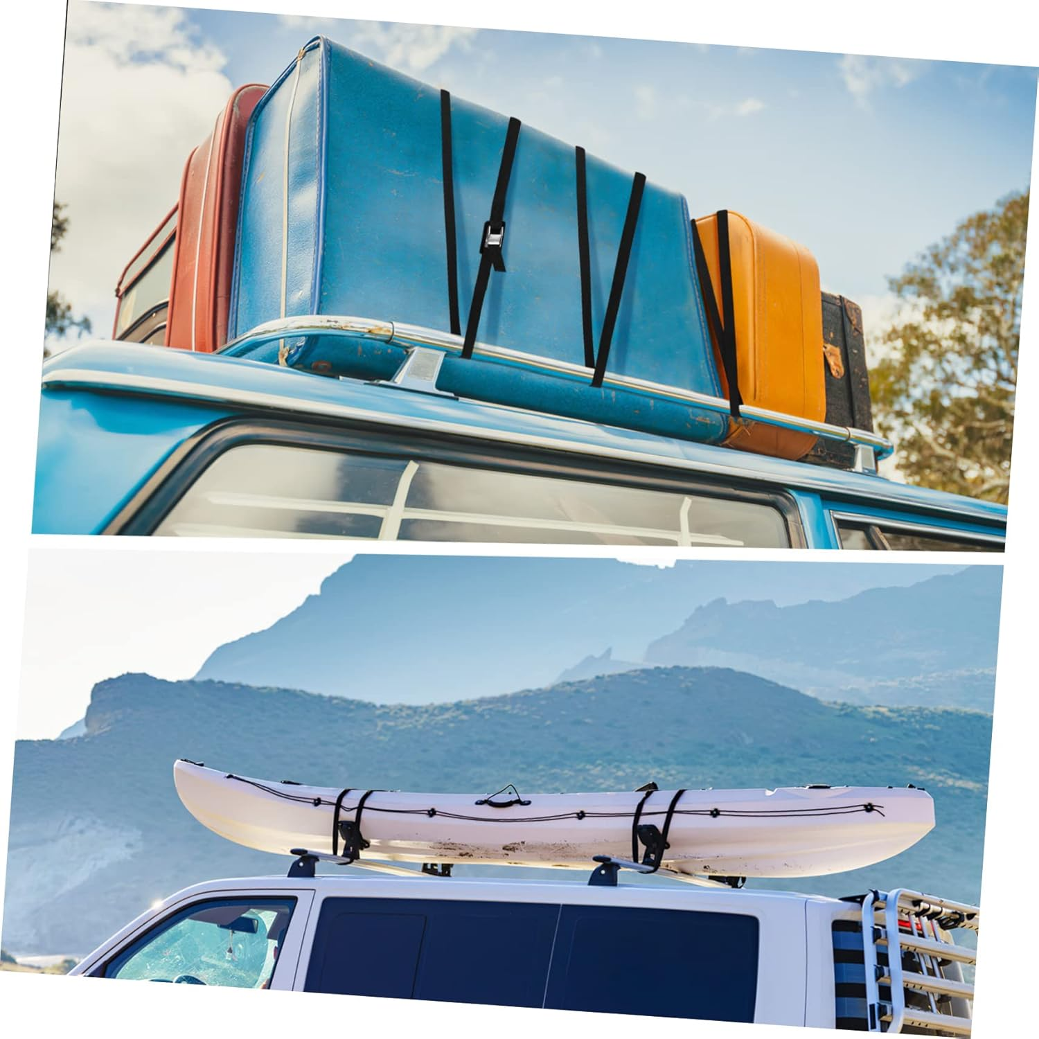 Tofficu 6 Pcs Adjustable Nylon Straps with Buckles 25Mm X 3M Cargo Tie Bands for Packing and Luggage Securement Black Sturdy Cinch Strap Set for Travel and Storage image number 6