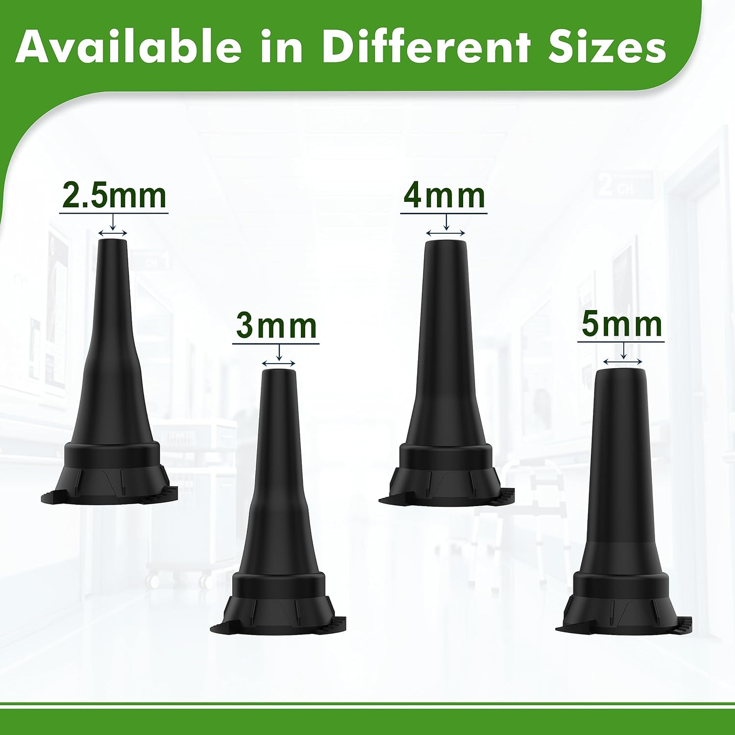 OTICA Reusable Diagnostic Otoscope Specula 2.5Mm, 3Mm, 4Mm, 5Mm Compatible with Welch_Allyn image number 3