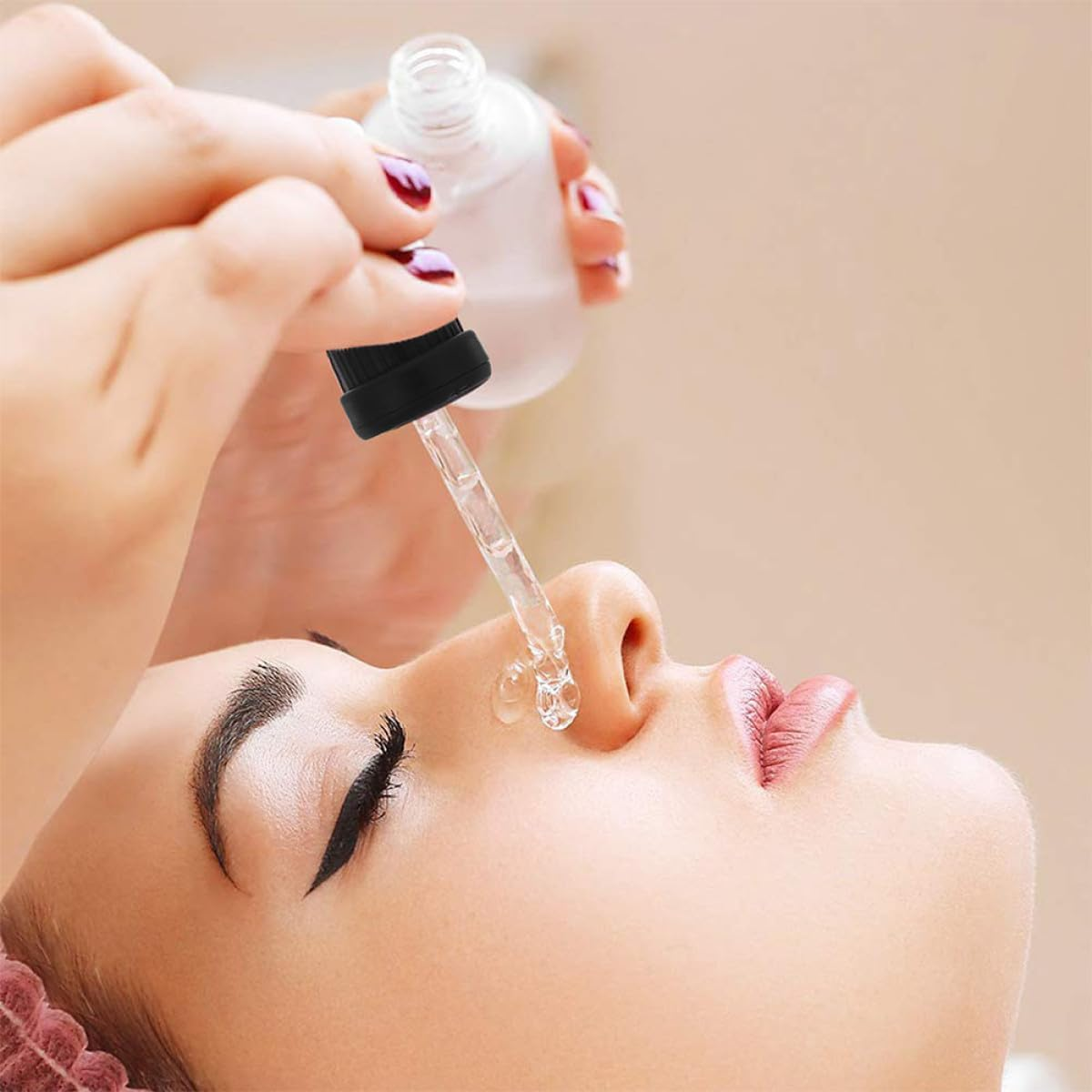 OFFIGAM 10 Sets Essential Oil Bottle Droppers with Safe Black Plastic Caps and Black Silicone Tops, Compatible with 15Ml 64Mm Glass Bottles, Oil Dropper Accessories for Beauty and Personal image number 5