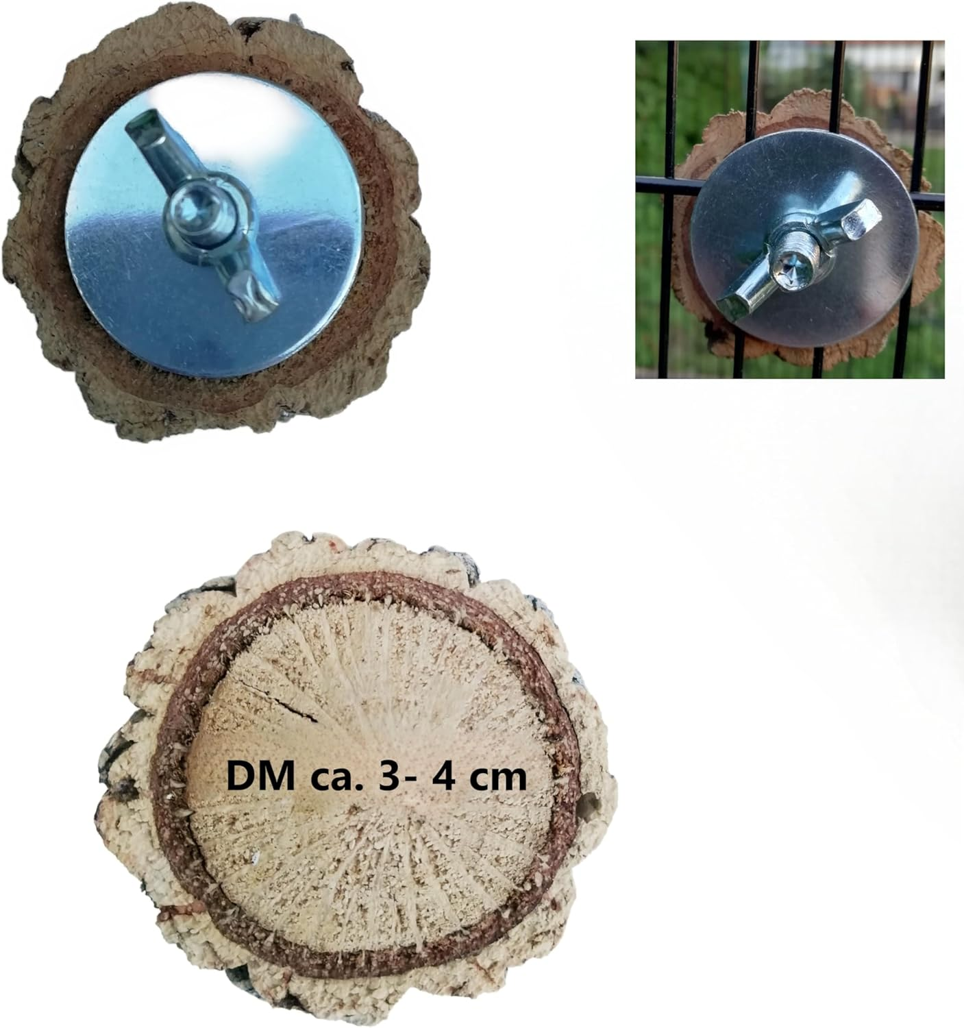 Bird Perch + 2 Seating Boards from the Cork Oak for Small Birds image number 4