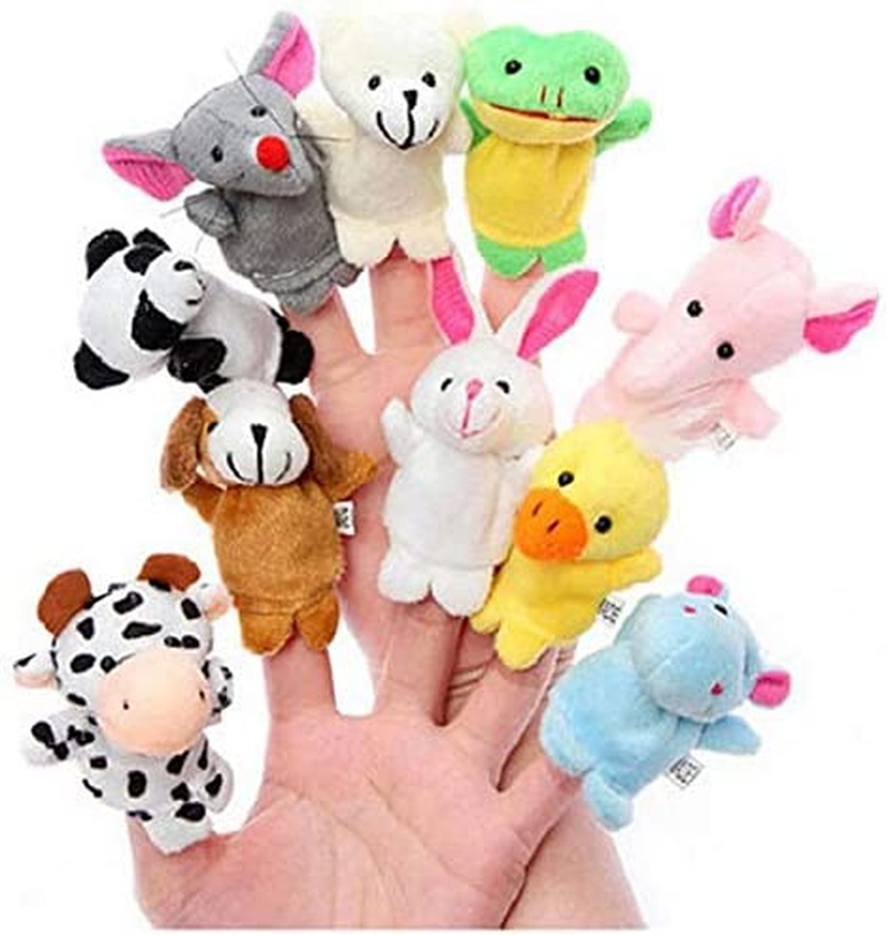 HIGHROCK 10Pc Finger Puppet Animals Finger Puppets Hand Puppets Soft Finger Doll Props image number 1
