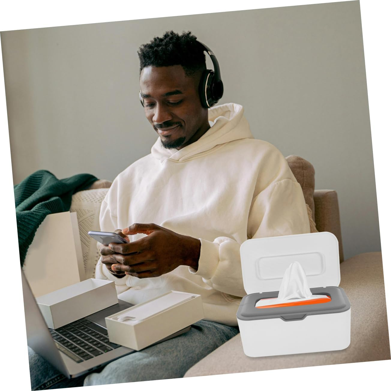 2Pcs Wipe Boxes Reusable Wipe Holder Refillable for Bathroom Storage Container Portable Case