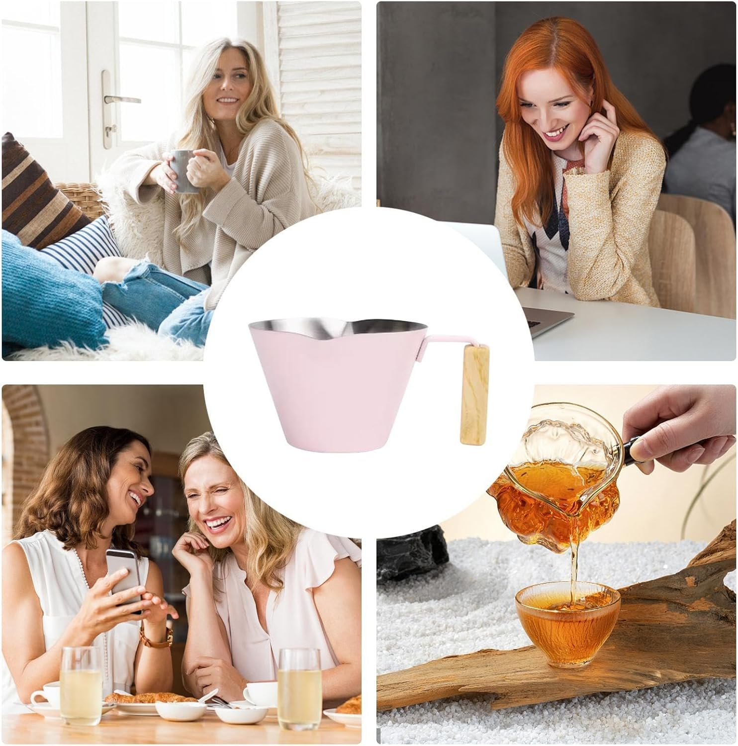 Espresso Dosing Cup - 100Ml Coffee Measuring Cup - Espresso Shot Pitcher, Double Spout Metal Measuring Cup, Stainless Steel Pouring Cup for Tea, Bar, Milk image number 2