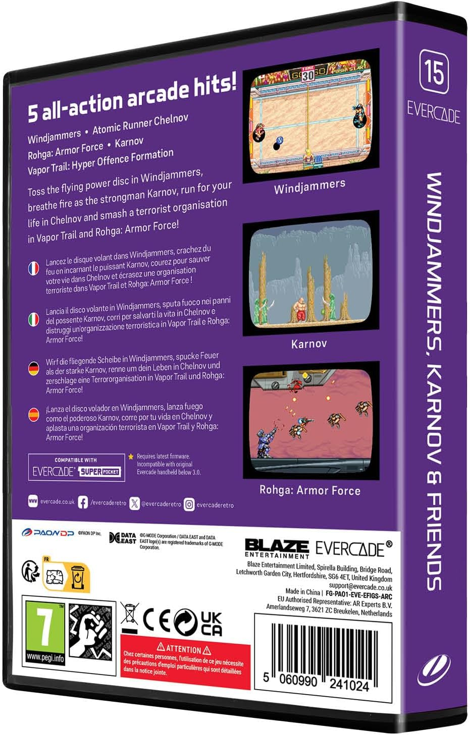 Evercade Windjammers, Karnov & Friends image number 5