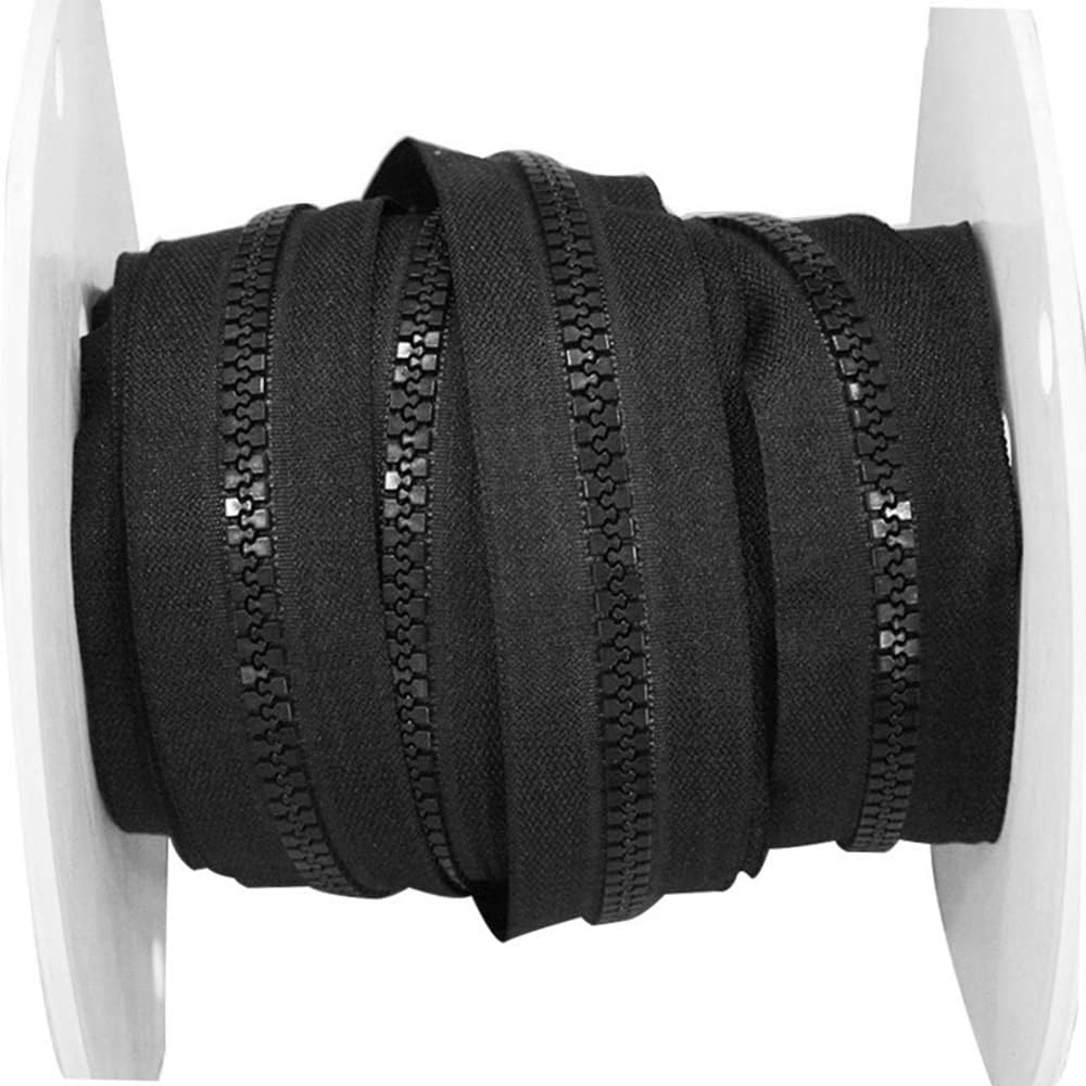 1X100Cm #10 Zipper Black Heavy Duty Chunky Teeth Sewing on Tent Open End Zip image number 6
