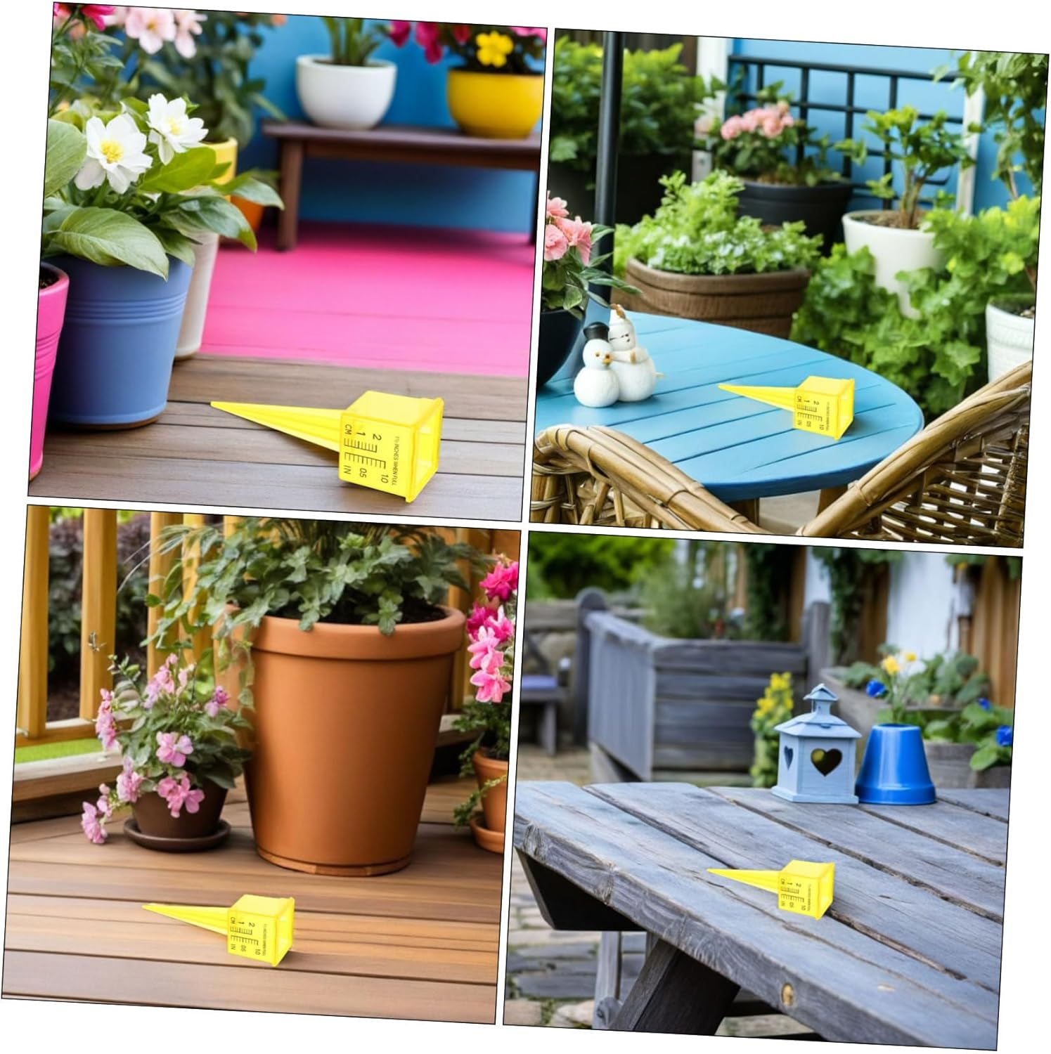 DECHOUS 20Pcs Lawn Sprinkler Gauges Dual Scale Rainwater Measurement Tubes for Garden Patio Easy Soil Insertion Outdoor Water Level Monitors image number 2