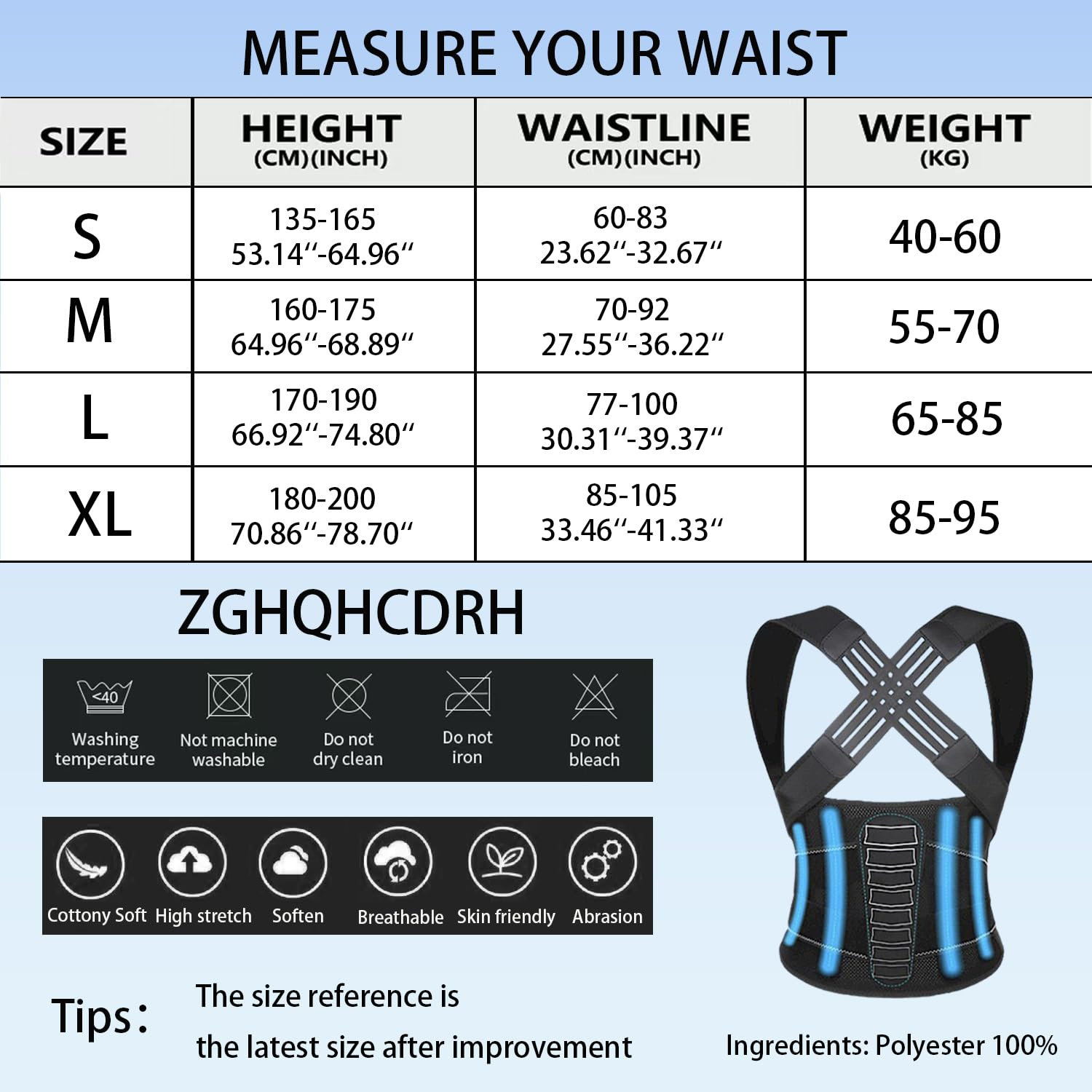 Back Brace Posture Corrector for Women and Men with Spine Vertical Alignment System, Upper and Lower Back Pain Relief, Back Straighter Instant Posture Corrector, Upgraded and Reinforced Version, XL image number 5