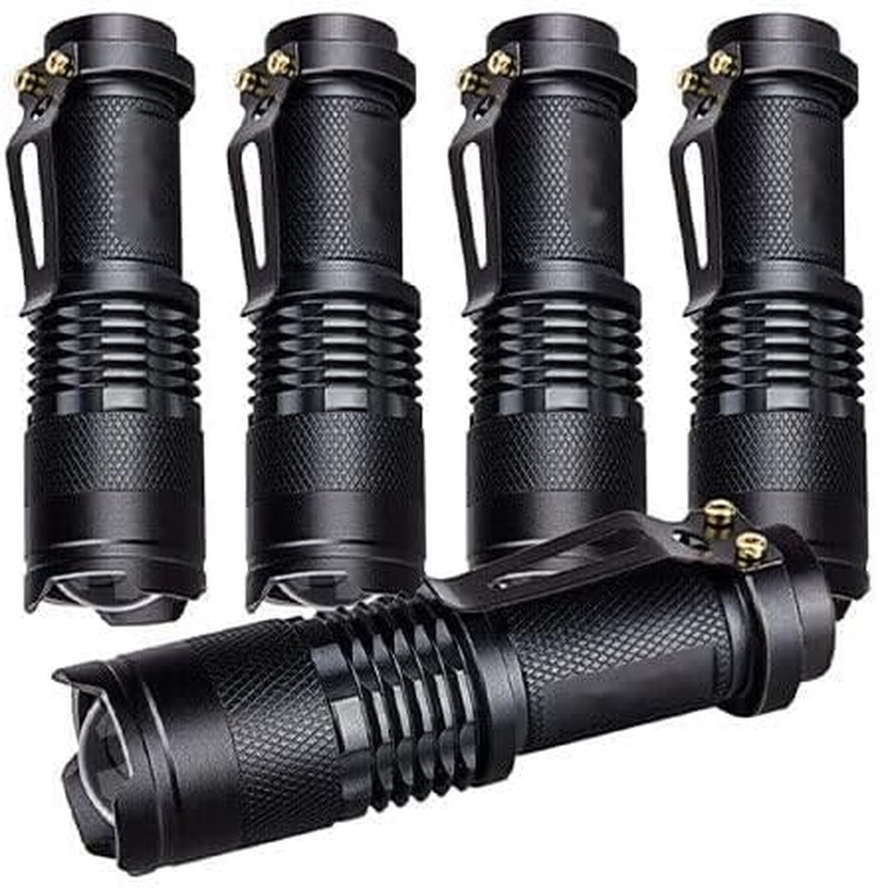 AIMALL 5X Mini Q5 LED Flashlight Torch with Adjustable Focus Zoom, 1200LM Bright Light, Waterproof & Skid-Proof, Aluminium Alloy for Outdoor Activities, Black image number 6