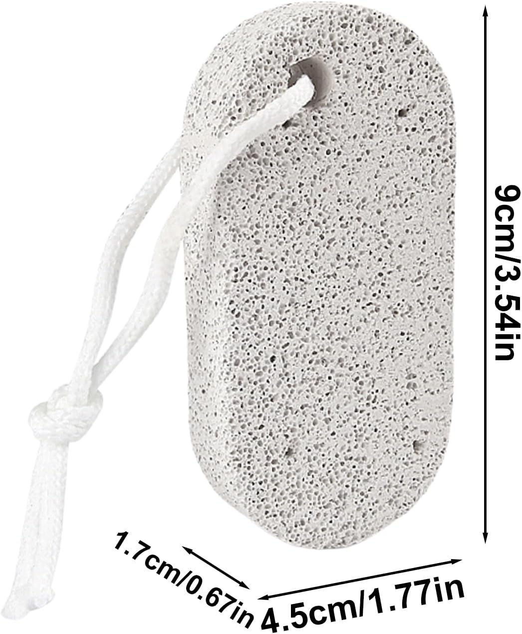 Qkbuza Foot Pumice, Feet Heels and Palm Scrubber, Softener Natural Sturdy Professional Pumice for Adults Palm Elbows Heels Hands Women Body Men image number 4