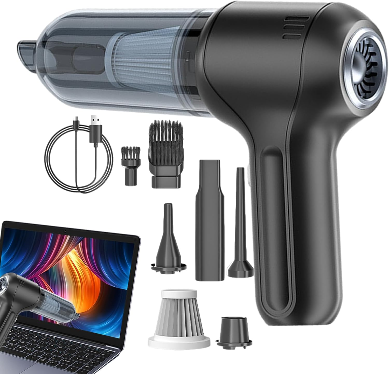 Portable Vacuum Car - Automotive Cleaning, Auto Care | Powerful Cleaning Tool for Pool Toys, Aeratelline Cushions for Car and Accumulated Flush with Vacuum Cleaner Equipment image number 1