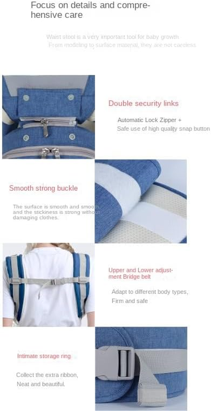 Baby Carrier with Hip Seat,4 Season/All Seasons,Ergonomic, Convertible, Adjustable Baby Holder Carrier 3-In-1 Ergonomic Infant Carrier Soft Baby Holder 3 to 36 Months (Blue) image number 1