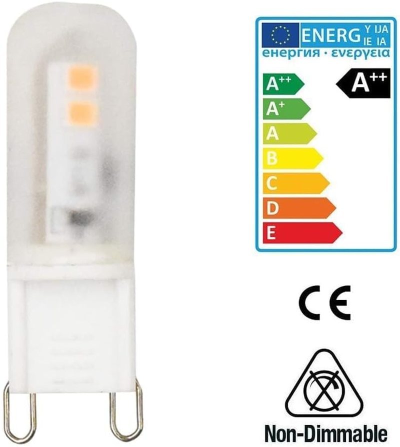 Bonlux 2W G9 LED Capsule Light Bulb Warm White 3000K 18W-20W Halogen G9 Bulbs Equivalent AC 220-240V 360 Degree LED Energy Saving Mini G9 Lamp (6-Pack, Non-Dimmable) image number 4