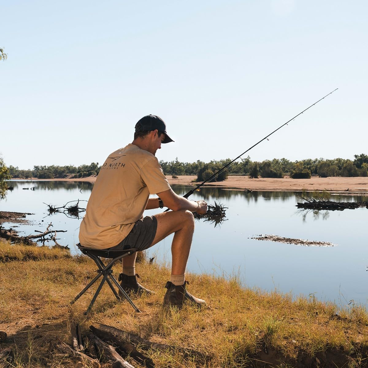 Wildtrak Steel Ayr Foldable 4-Leg Camp Stool, 36 Cm X 36 Cm X 40 Cm Size image number 3