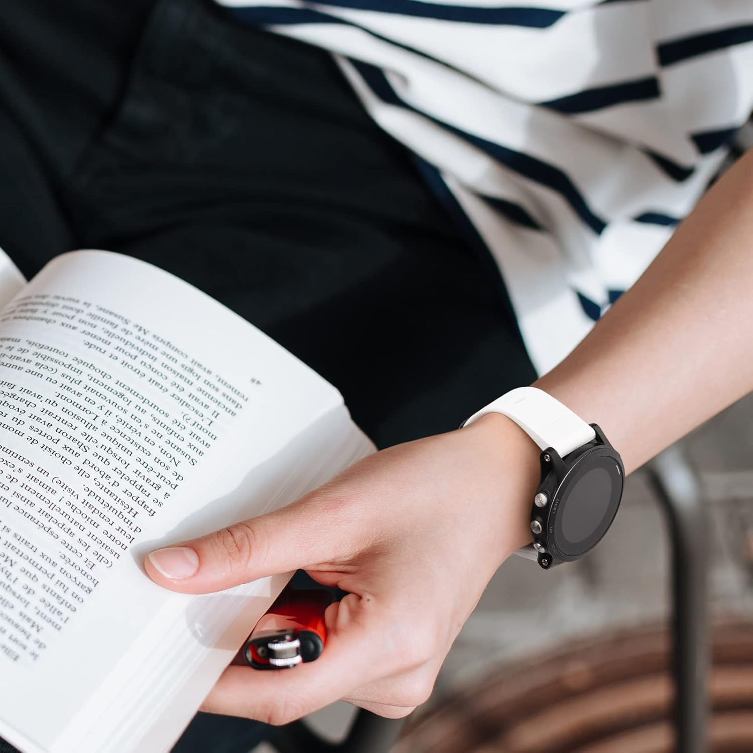 Quick Release Sport Bands for Garmin Fenix 7 Band/Fenix 6 Band/Garmin Forerunner 935 Band, 22Mm Silicone Breathable Replacement Strap for Garmin Fenix 7/Fenix 6/Approach S60/S62/Forerunner 955/945/935 image number 5