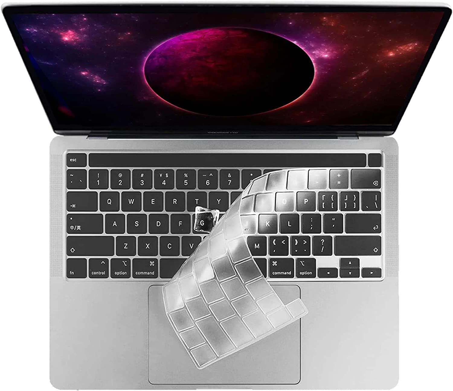 Silicone Keyboard Cover for Touch Bar Macbook Pro 13 Inch 2020-2023 M2 A2338 M1 A2289 A2251 Silicone Keyboard Cover for Macbook Pro 16 Inch 2020 2019 A2141, US Layout