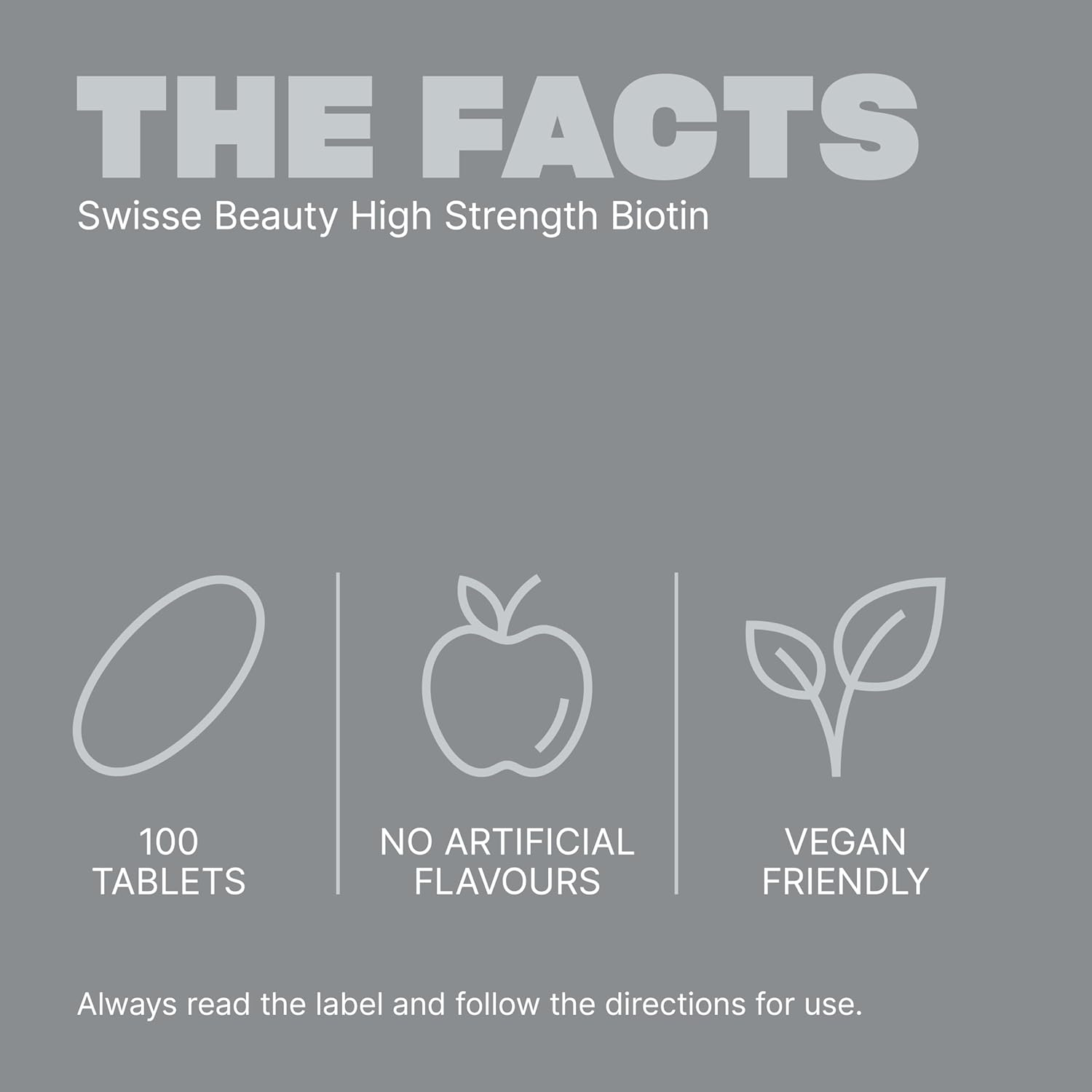 Swisse Beauty High Strength Biotin 5,000 Mcg 100 Tablets image number 1
