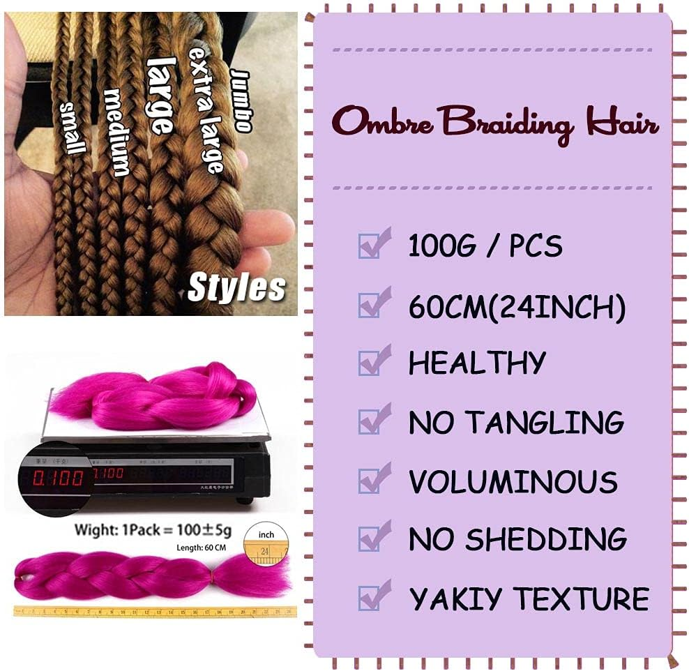 AIDUSA Ombre Braiding Hair Black to Dark Green 5Pcs Synthetic Afro Braiding Hair Extensions 24 Inch 2 Tones for Women Twist Crochet Braids 100G (#B18 Black to Blackish Green) image number 4