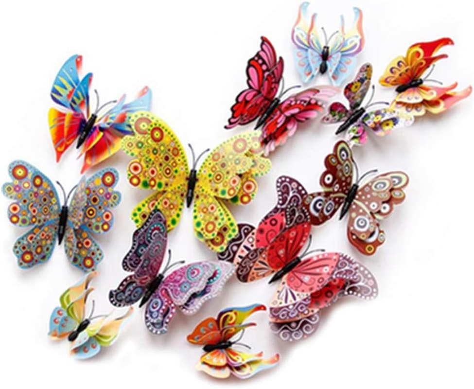 12PCS PVC 3D Butterfly Fridge Magnets Refrigerator Magnets Wall Stickers with Magnet for Wall Decor Art Decor Crafts Home Party Decoration image number 5