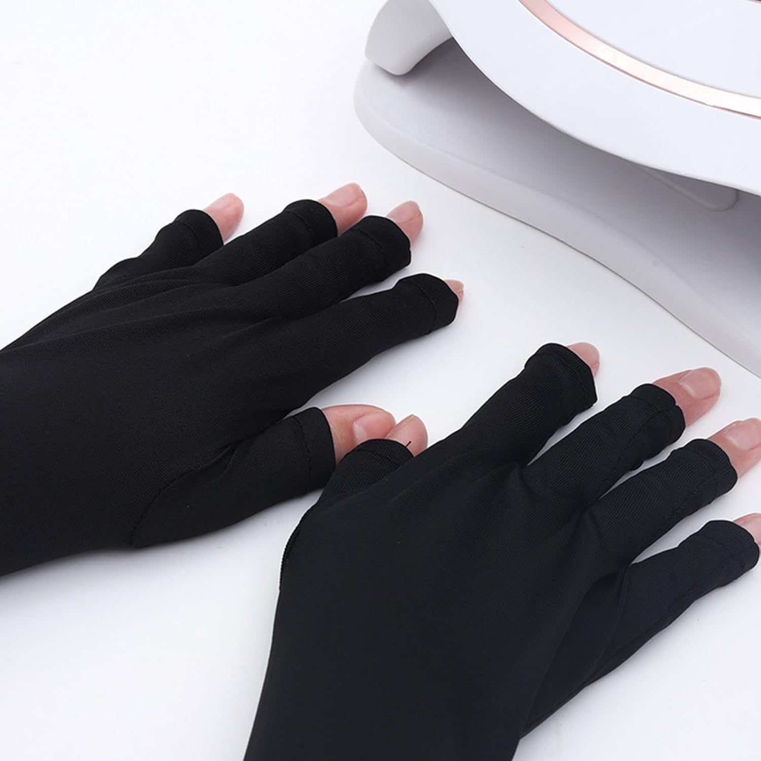 2Pack Uv Gloves for Nails, Breathable and Comfortable anti Glove for Gel Nail Lamp,Uv Protection Gloves ，Applicable to Hands Away from the Heat of High-Powered Nails Lamps image number 2
