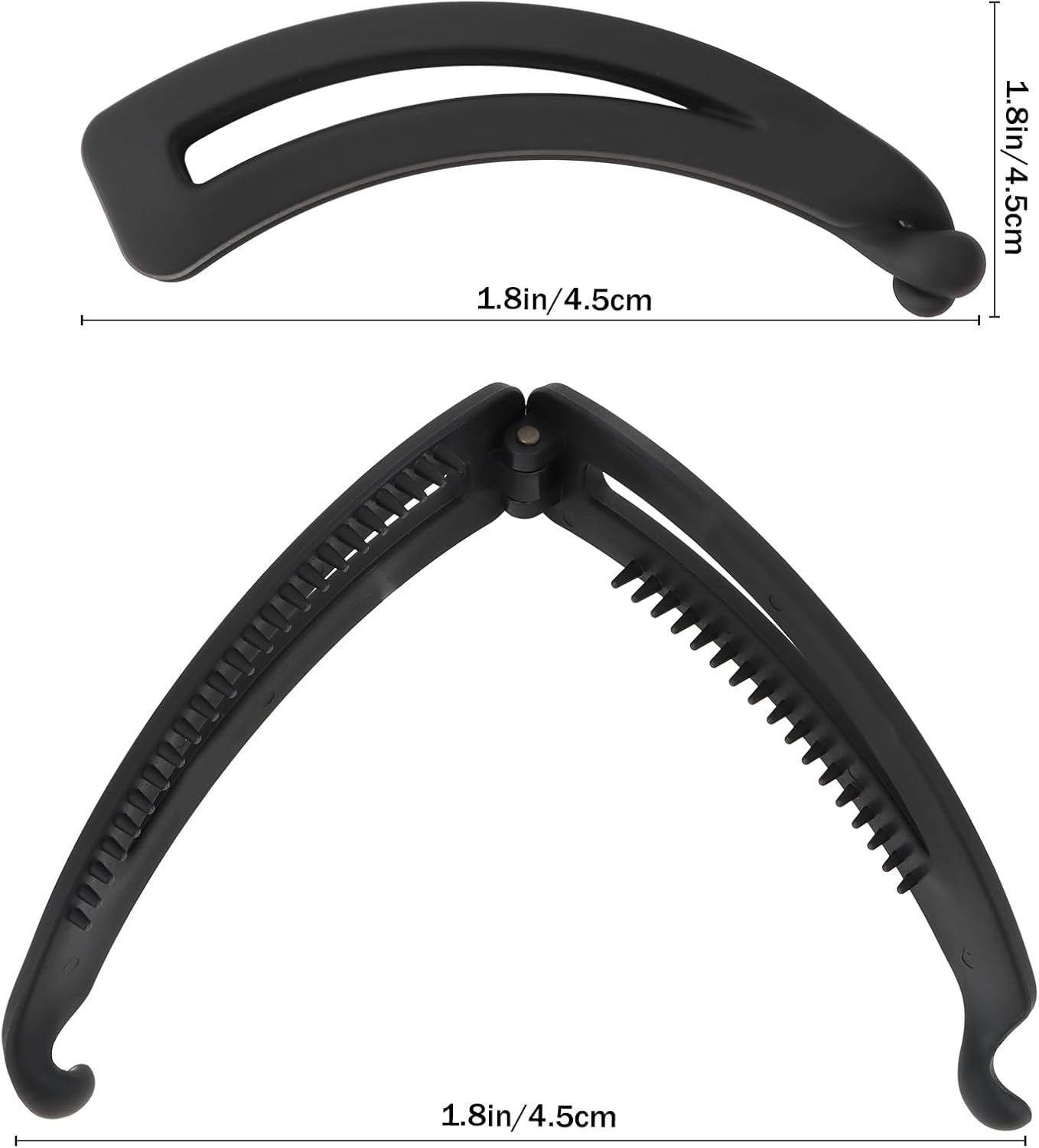 Bumlofa Banana Clip Hair Clips: Practical Wave Shape Hair Clips for Women, Multicolor Set image number 3