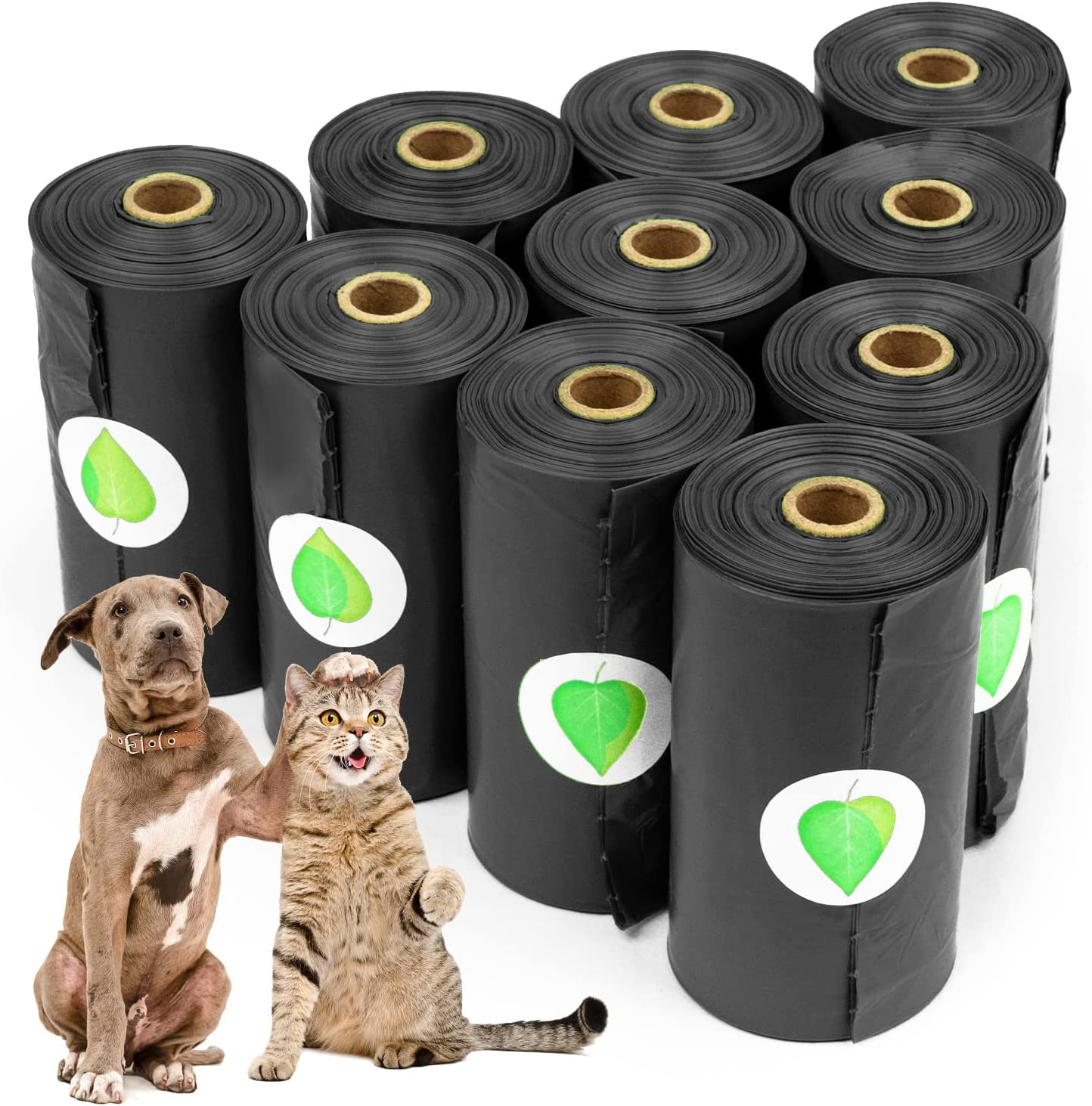Puppydoggy Dog Poop Bags (10 Rolls,13"X9") Biodegradable Waste Bags Work with Poop Bag Dispenser and Dog Leash Extra Thick Tear Resistant Leak Proof for Walking Travel (150 Bags, Black) image number 3