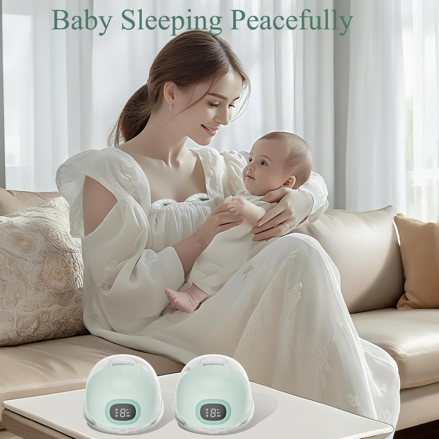 Wearable Breast Pump, Hands Freeelectric Breast Pump with Longer Battery Lifeled Display, Portable Low Noise Leakproof, 3Modes 12 Adjustable Levels, Comfortable Flangeinserts,Wearable Breast Pump (1) image number 5