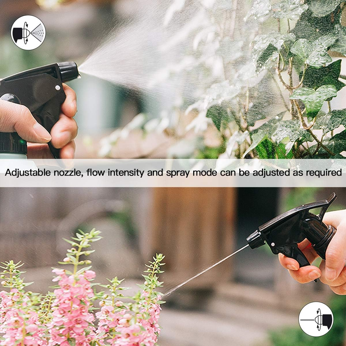 Spray Bottle, Pressure Watering Can, Handheld Spray Bottles, Outdoor Indoor Plant Mister, 0.6L/20Oz Plastic Water Spray Bottle for Garden, Plants, Cleaning, Hairdressing (Blue) image number 4