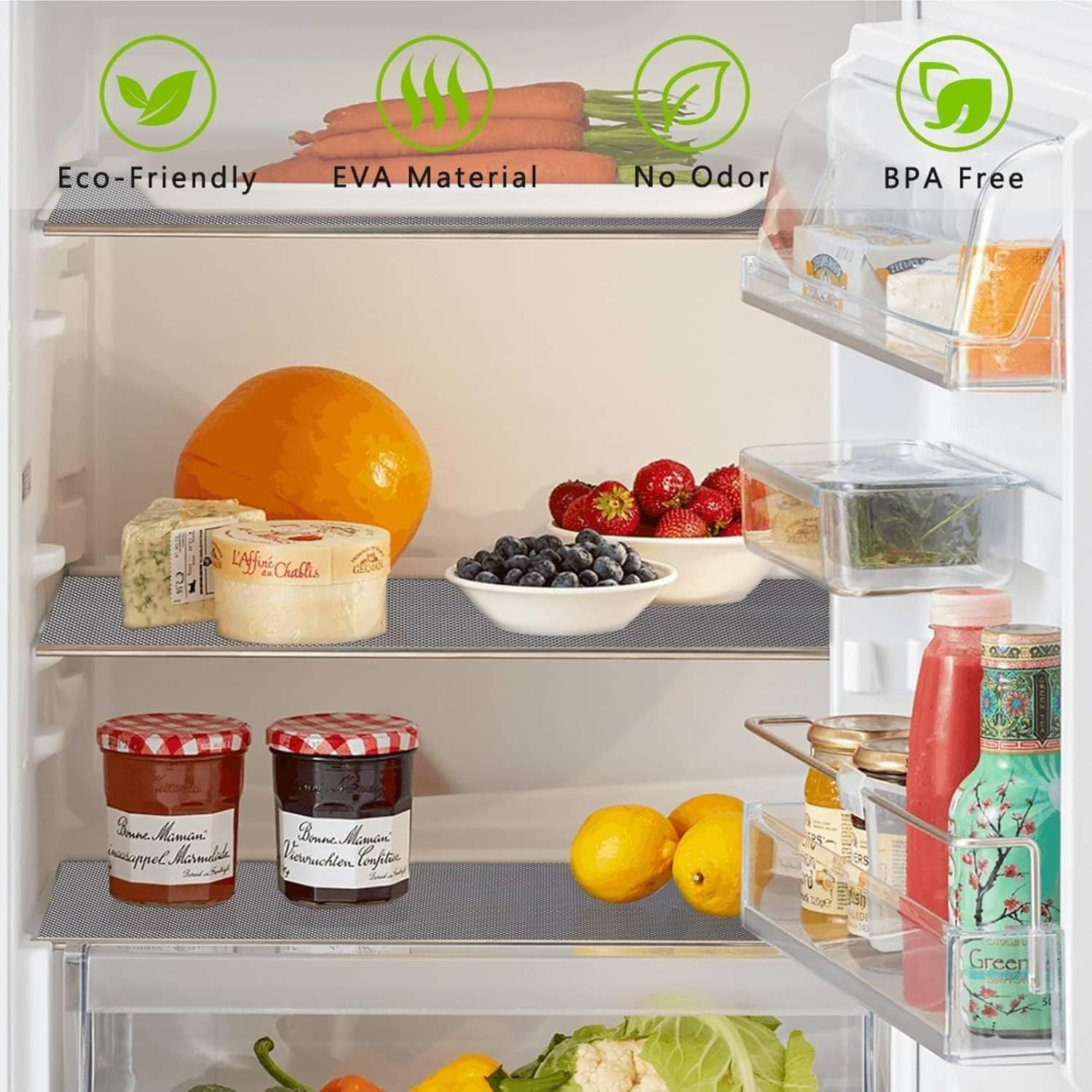 45Cm X 600Cm Cupboard Liners, Silver Grey Non Slip Mat, Kitchen Drawer Liner Waterproof, PVC Cupboard Mats, Drawer Lining for Shelf, Pantry, Cupboard, Caravan image number 5