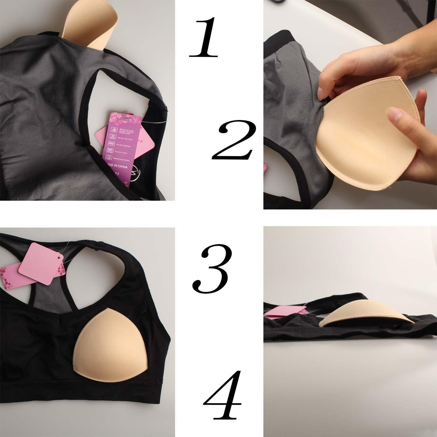 Topbine Bra Pads, Bra Padding, Removable Sports Bra Pads, Used for Swimwear and Bikinis image number 5