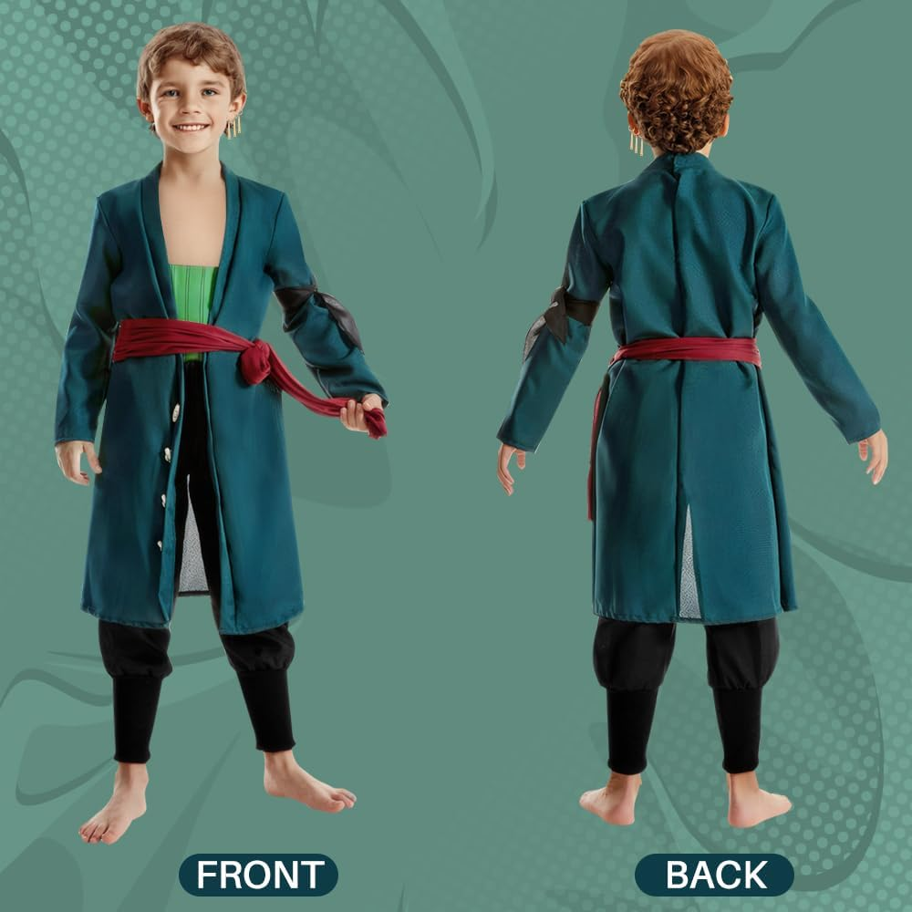 Slowton Kids Kimono Costume Cosplay Outfits Set Halloween Uniform Jackets Costume for Kids Adult image number 2