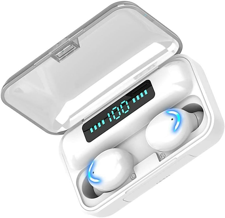 Tec-Digi TWS Wireless Earphones, Bluetooth 5.0 Headphones, True Wireless Earphones for Iphone/Android, 40H Playtime, Touch Control, IPX7 Waterproof, Portable Charging Case, White image number 2