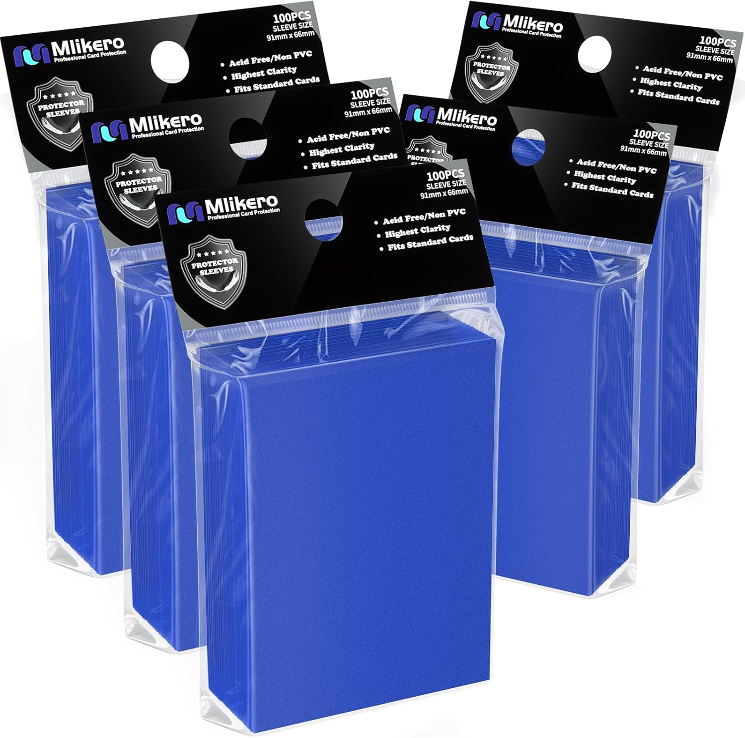 500 Count Matte Card Sleeves - Deck Protectors for MTG, Baseball, Sports & Game Cards (Matte Blue)