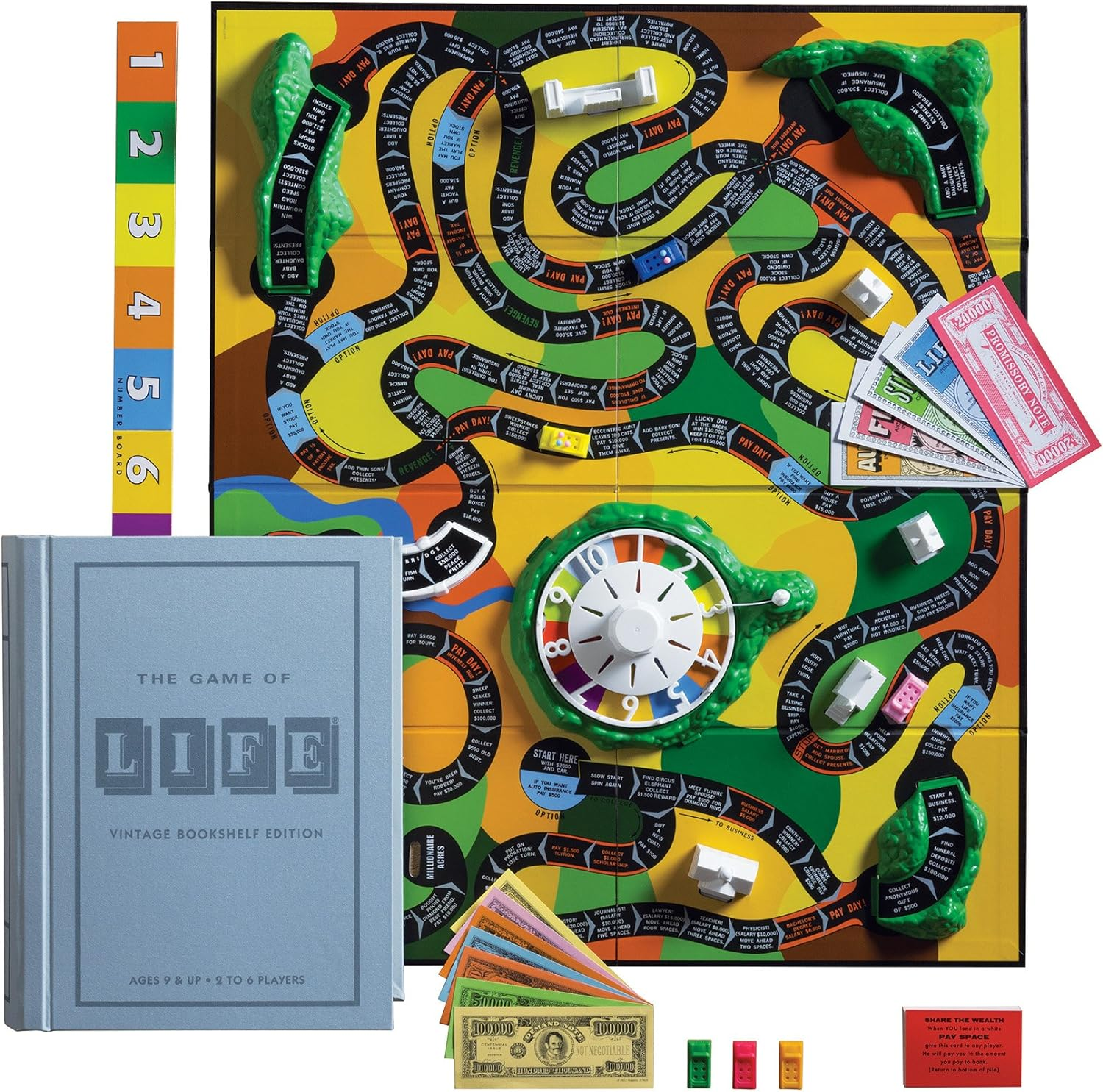 Game of Life Linen Book Vintage Edition Board Game
