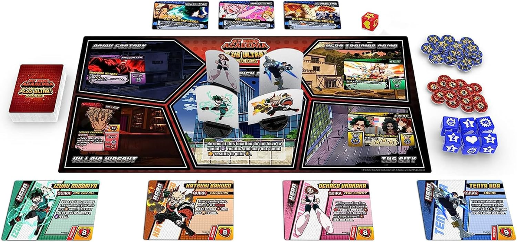My Hero Academia: plus Ultra! Board Game - Strategic Game for 2-4 Players, Become a Pro Hero image number 1