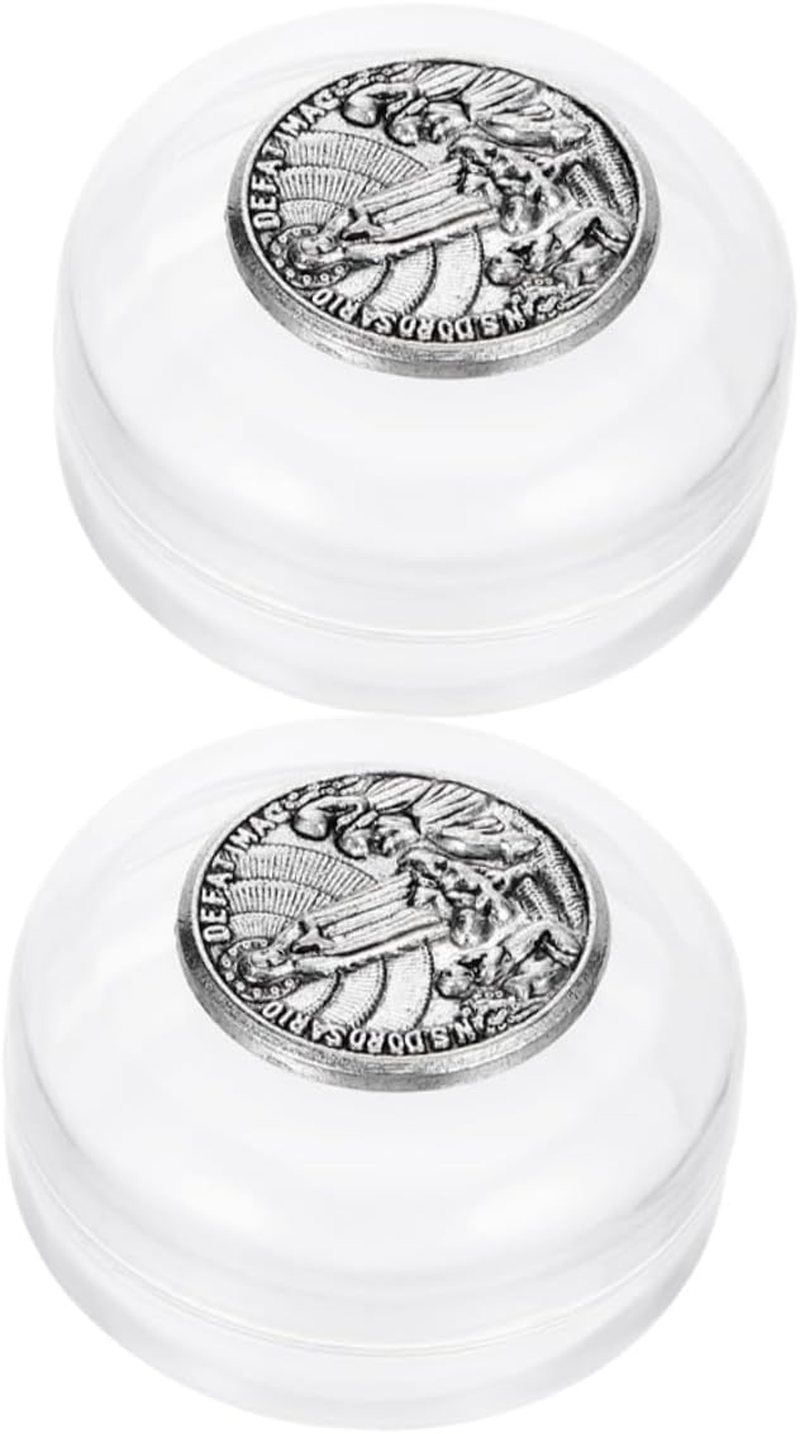 GARVALON 2Pcs Elegant Metal Jewelry Box Catholic Rosary Box Religious Rosary Christian Keepsake Case Plastic Shower Supplies image number 3