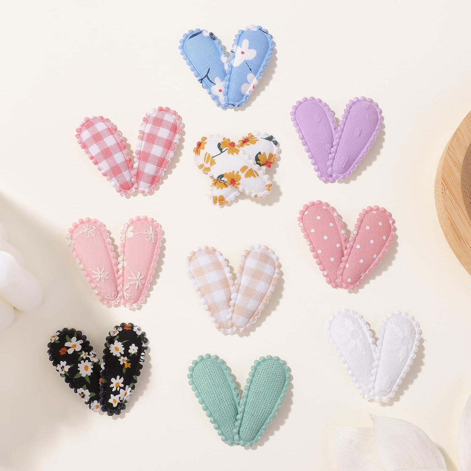 20 PCS Snap Toddler Hair Clips - Flower Patterns, Wrapped Mini Barrettes, Cute Hair Accessories for Girls and Infants image number 4