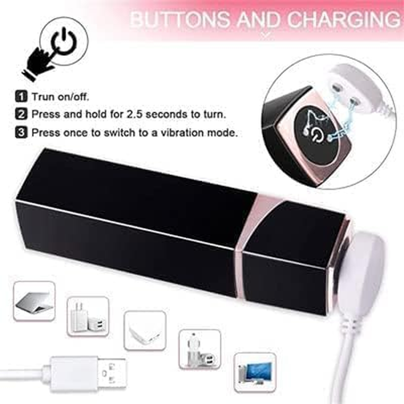 Strong Shock Quiet 10 Modes Powerful Bullet Stick Portable Soft Silicone Ball Personal Bullet Massage Rod for Women Pleasure, Electric Waterproof Bullet Setting, Fast Delivery, Mini Size (Black) image number 1