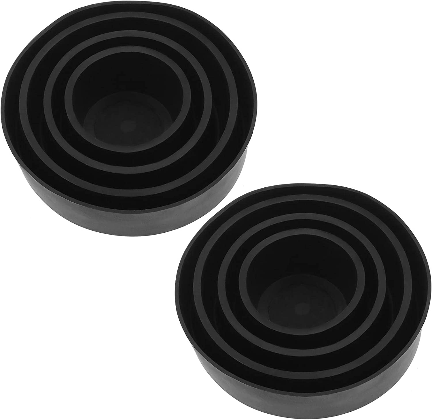 Emsea 2PCS Car LED Headlight Dust Covers 45-90Mm Rubber Seal Waterproof Dustproof Headlamp Cap Car Headlight Housing Shell Cap Black image number 1