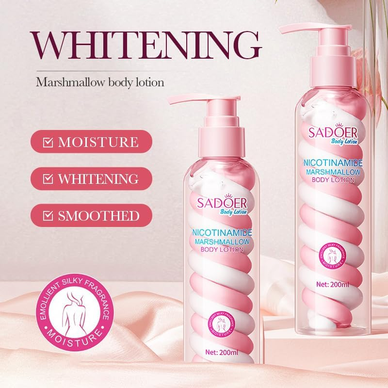 Nicotinamide Cotton Sugar Body Milk, Moisturizing and Moisturizing Skin Lotion,Body Milkuniform, Delicate, and Beautiful Body Lotion. (Nicotinamide Cotton Sugar Body Milk 200Ml) image number 1